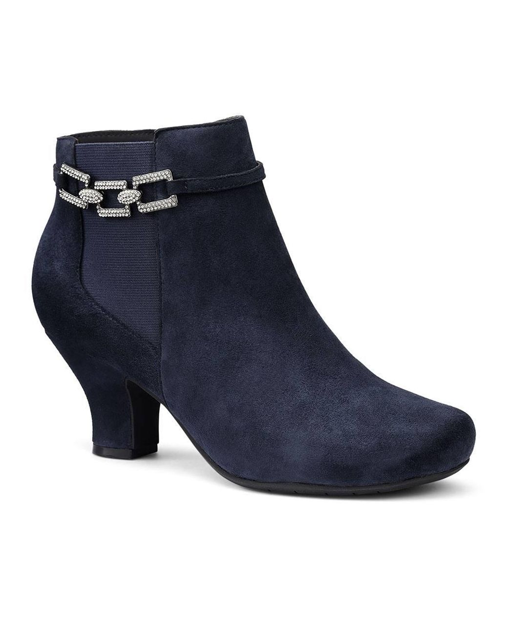 Hotter Blue Wide Fit 'Verse' Smart Ankle Boots