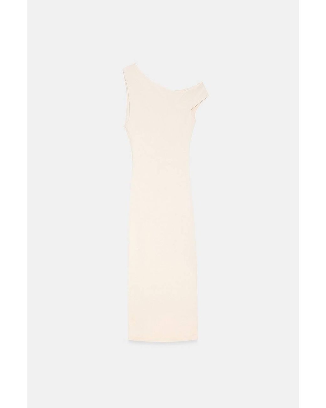 Dilvin Natural Sleeveless Bodycon Midi Dress