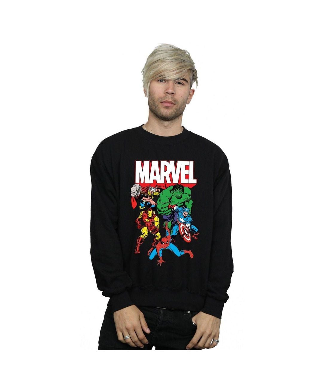 Marvel Black Hero Group Sweatshirt for men