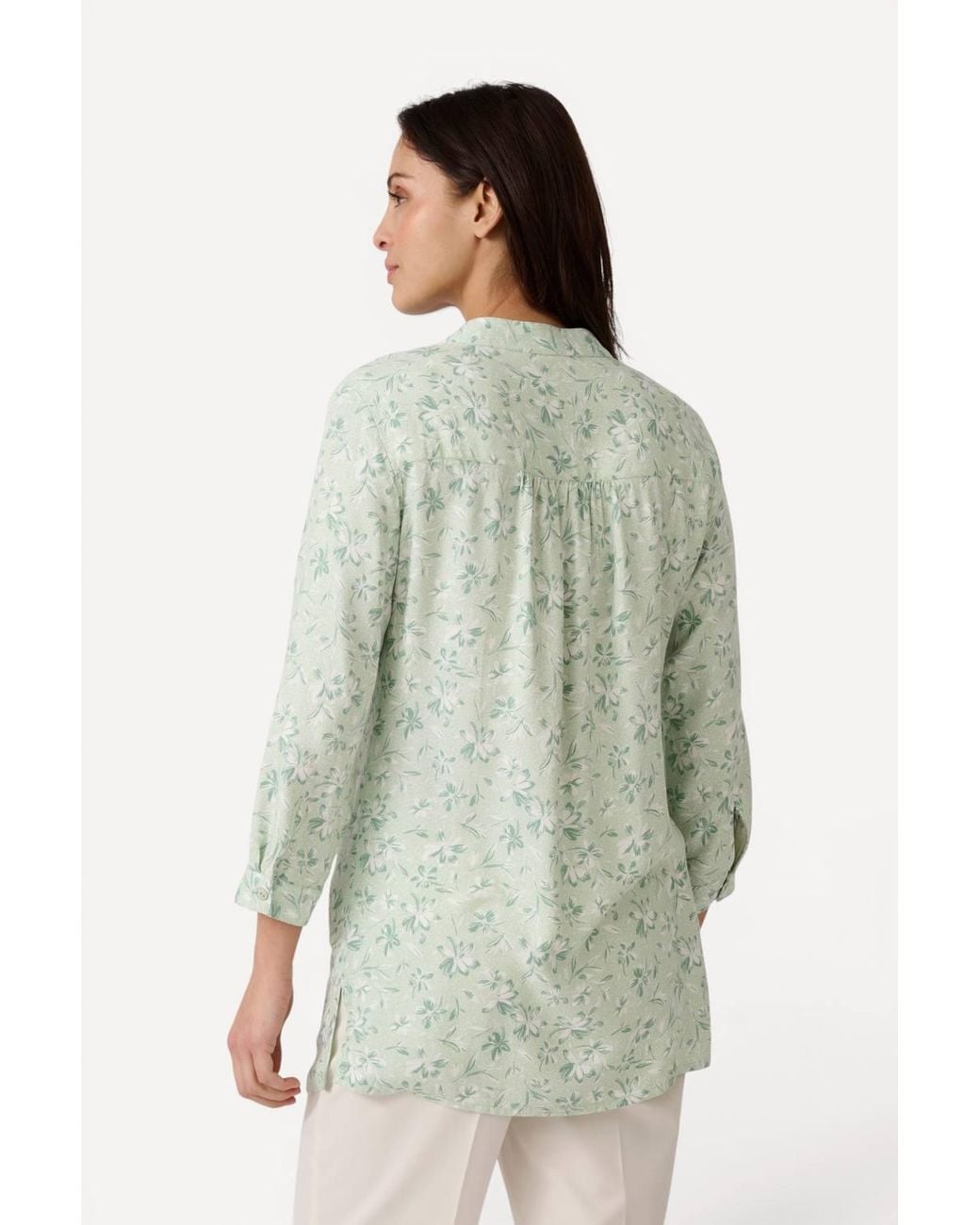 DAMART Green Printed Front-Pleat Tunic