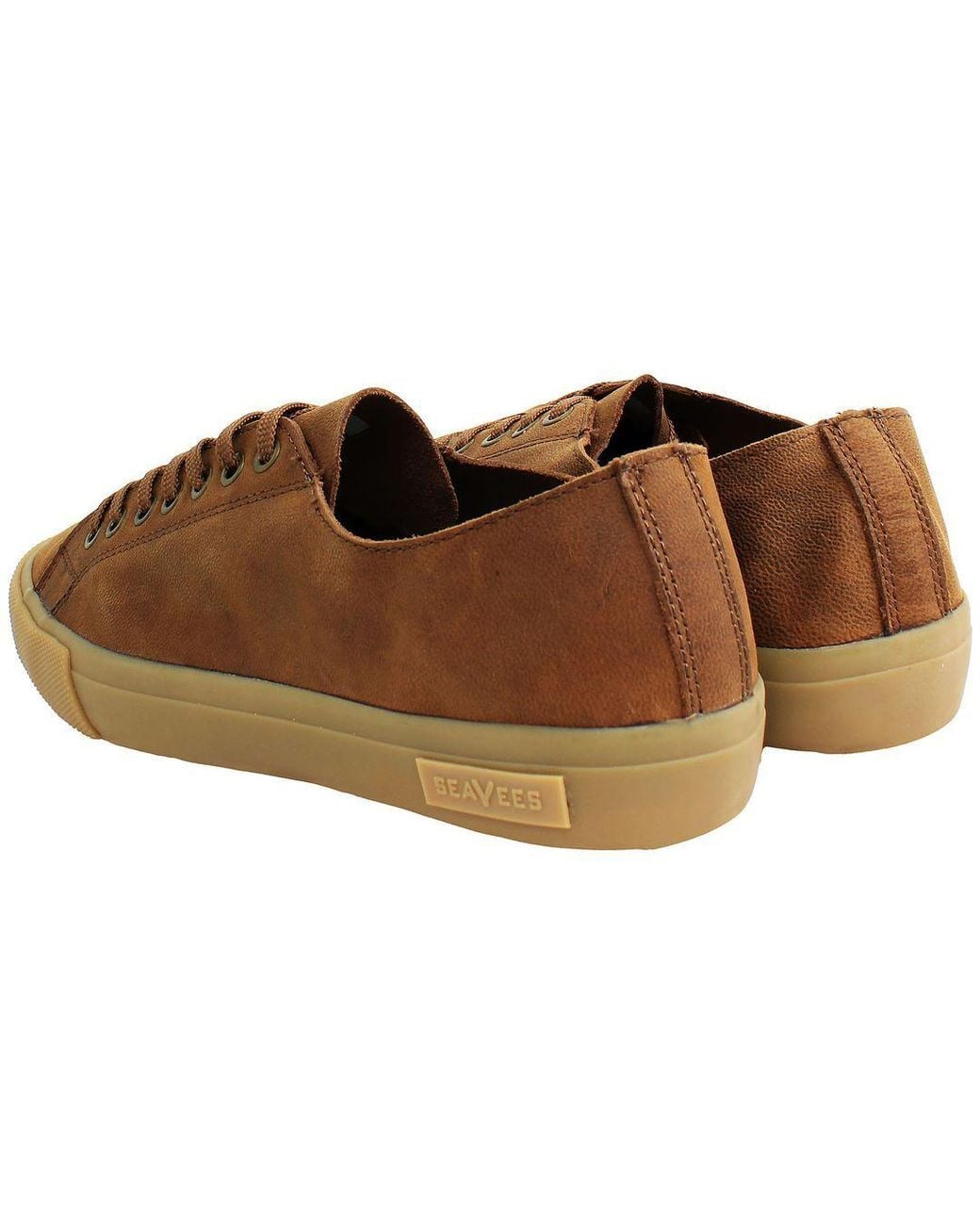 Seavees Brown Army Issue Low Lace-Up Suede Leather Shoes for men