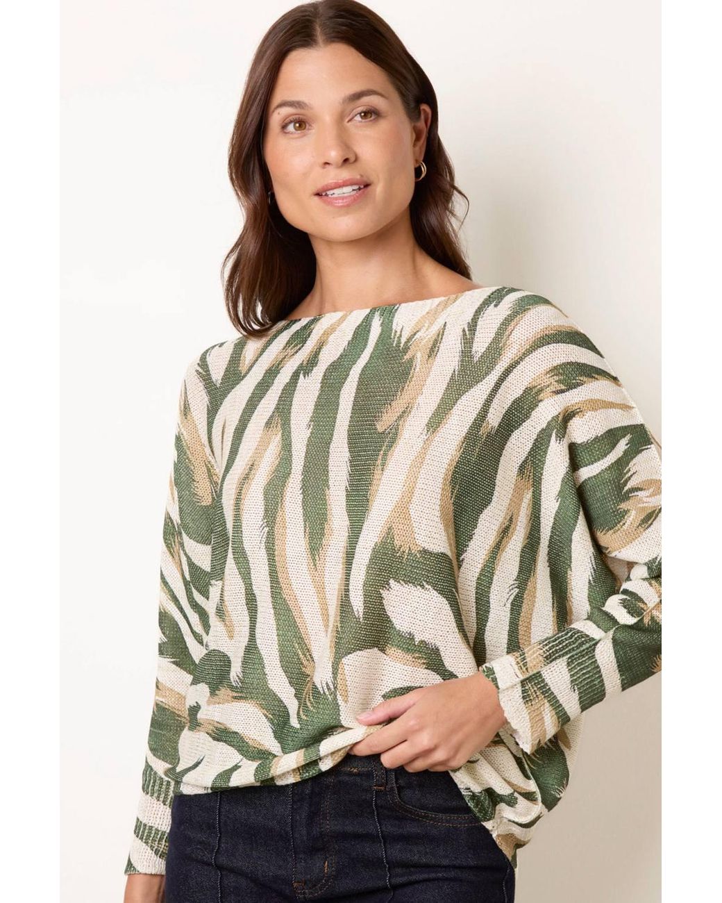 Blue Vanilla Green Long Sleeve Round Neck Jumper