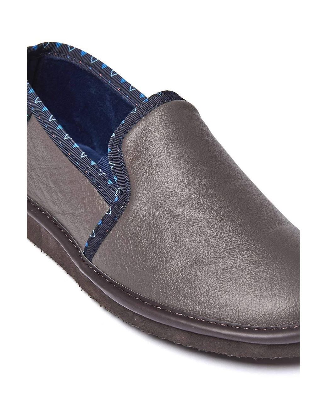 Moshulu Blue 'Nepal 4' Classic Leather Slippers for men