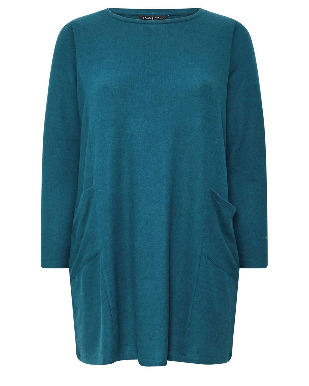 Evans Blue Knitted Tunic Dress