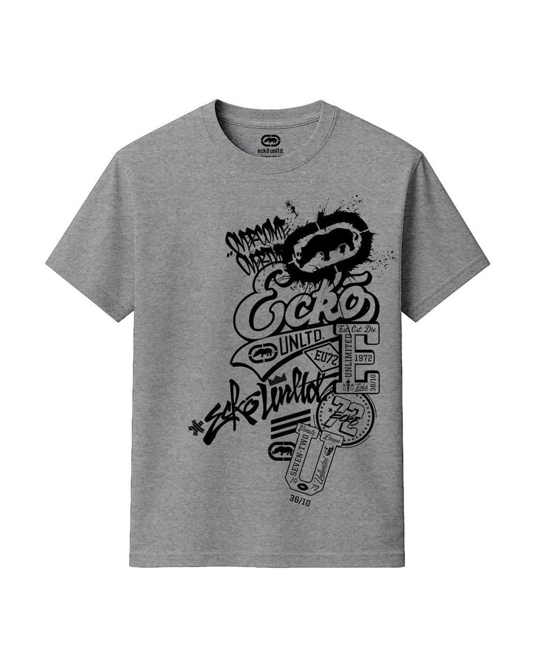 Ecko' Unltd Gray Logo'D Up T-Shirt for men