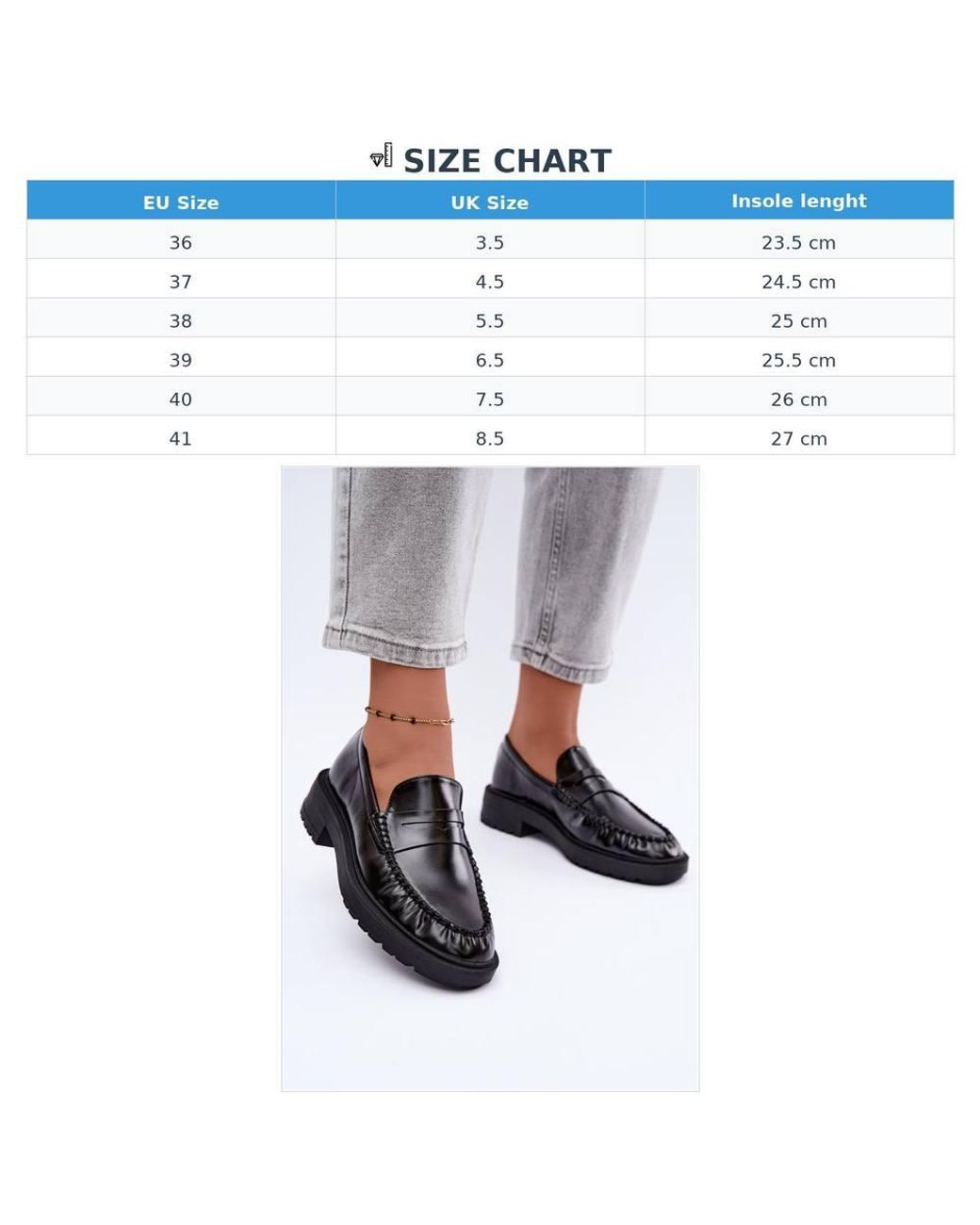 Love Lace Black Office Faux Leather Loafers With Pleats