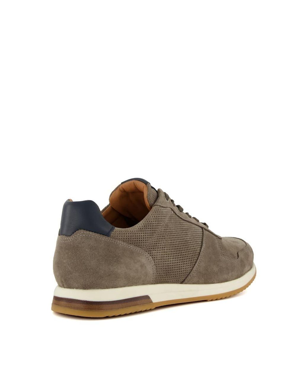 Dune Brown 'Trilogy' Suede Trainers for men