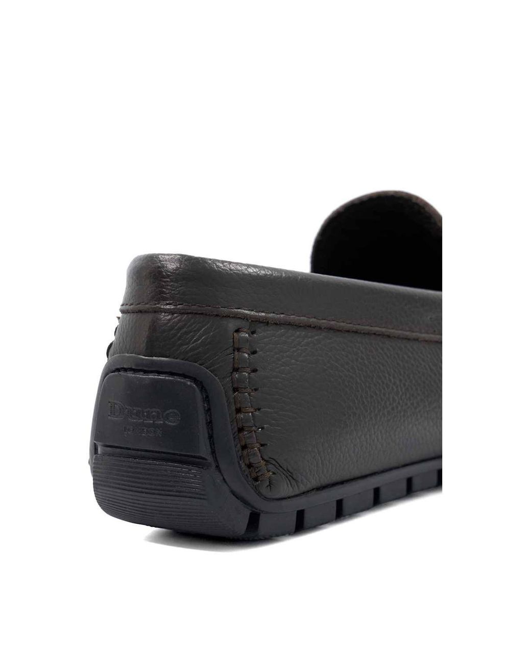 Dune White 'Brackley' Leather Slip-On Shoes for men