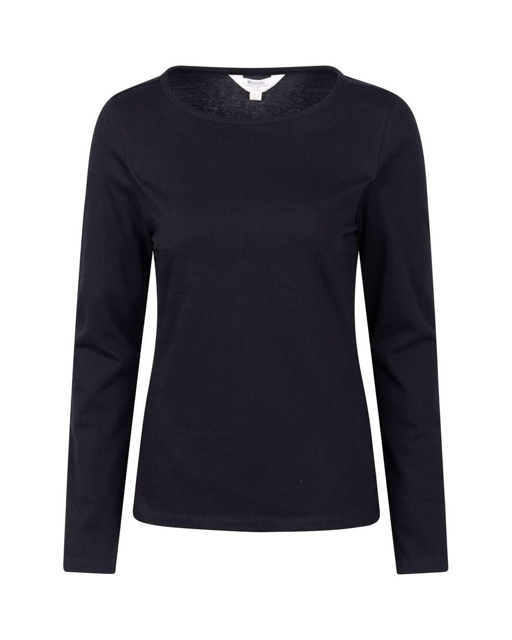 Mountain Warehouse Blue 'St Ives' Long Sleeve Lightweight Breathable Crew Neck Cotton Top