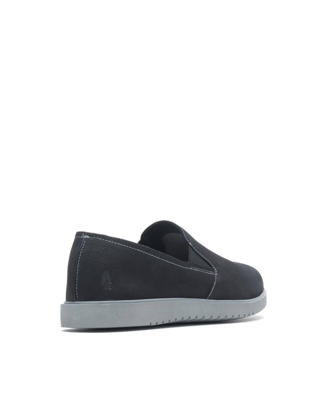 Hush Puppies Black 'Everyday' Smooth Leather Slip On Shoes