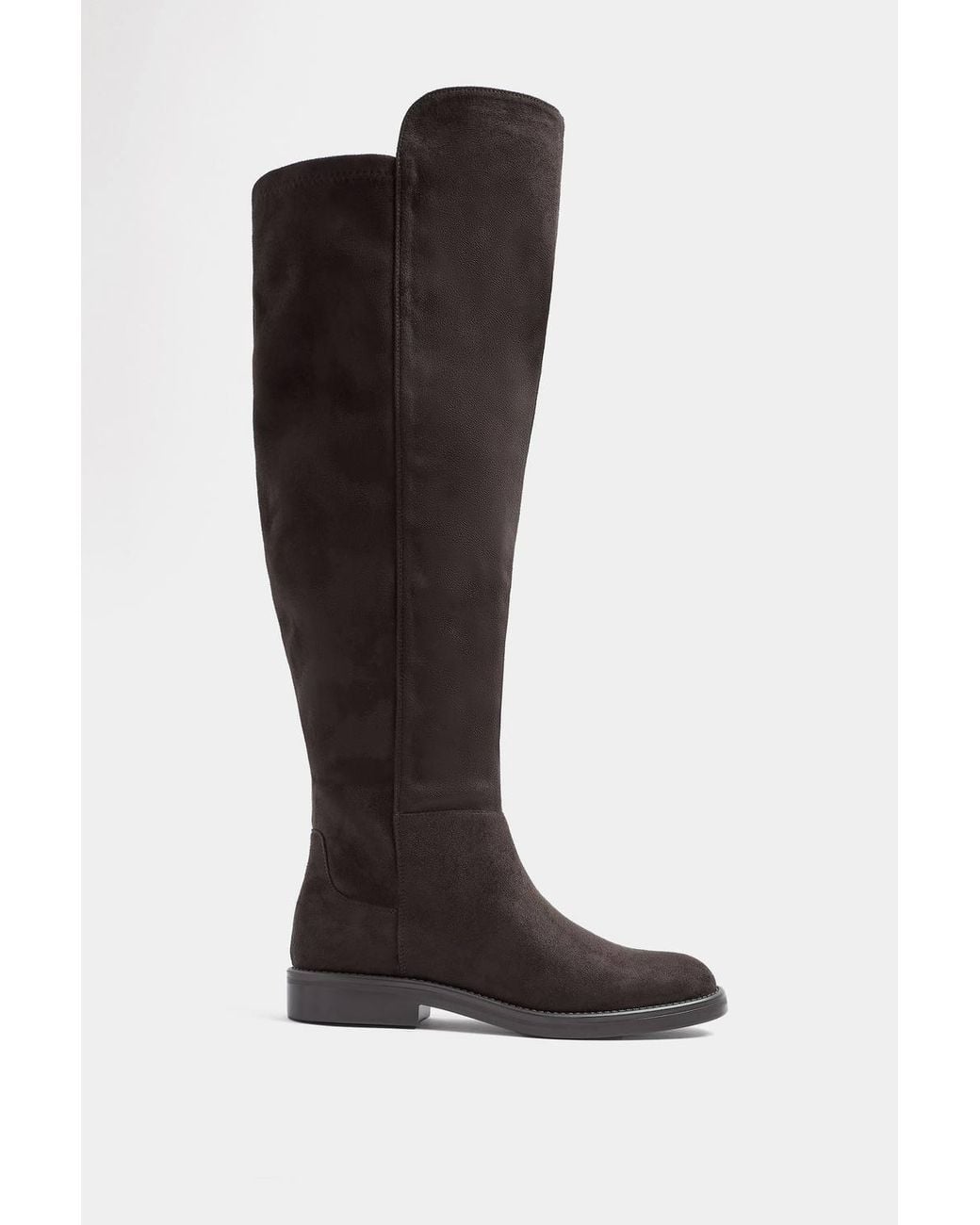 Yours Black Stretch Back Boots