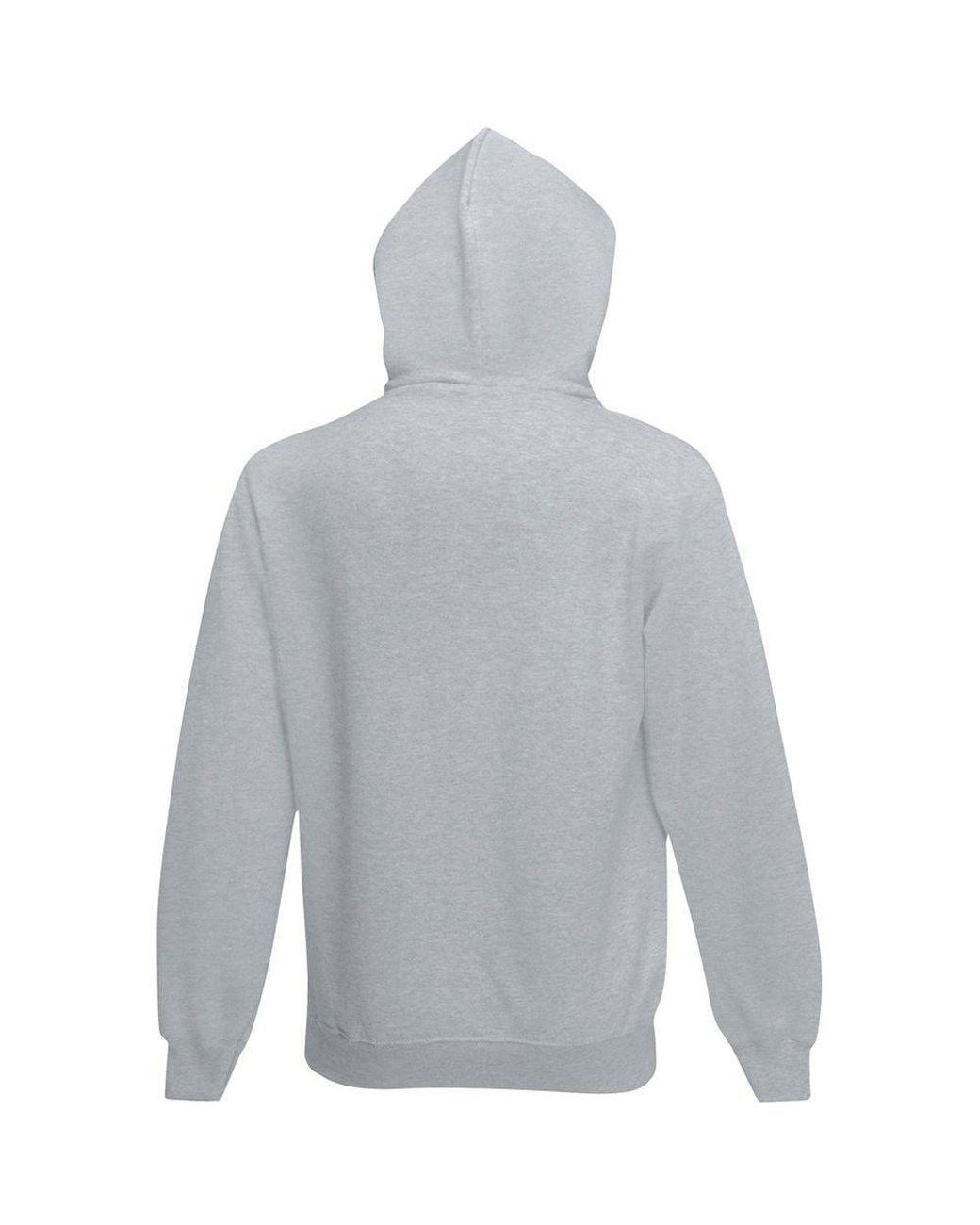 Fruit Of The Loom Gray Hooded Sweatshirt Hoodie for men