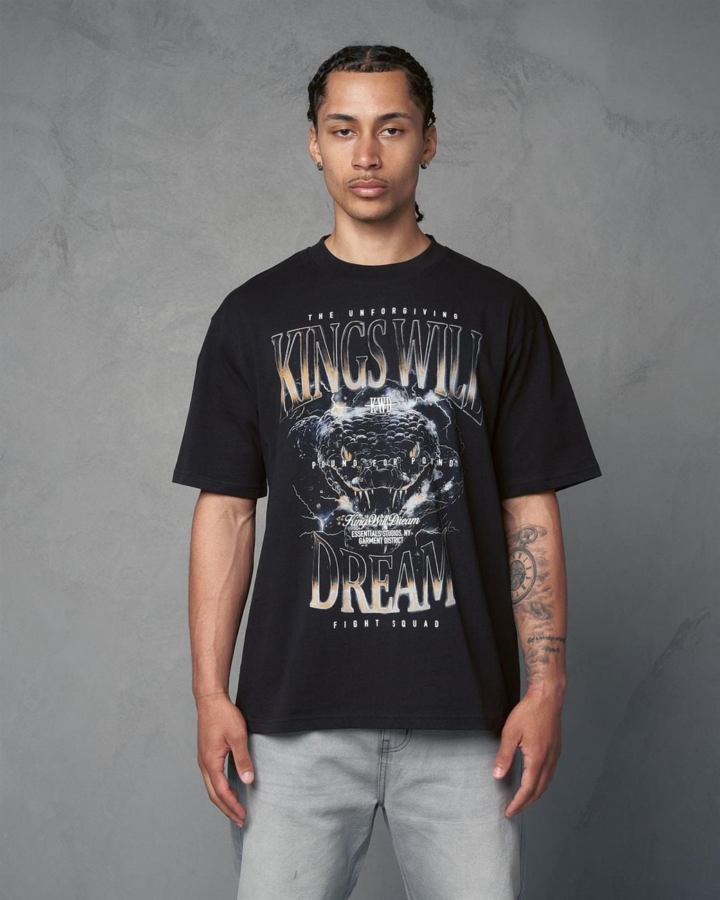 Kings Will Dream Gray Studio Snake Eyes T-Shirt L for men