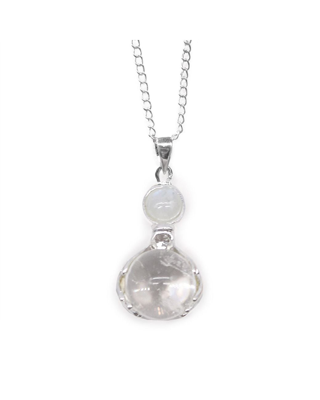 KDMD White Gemstone Healing Hands Pendant