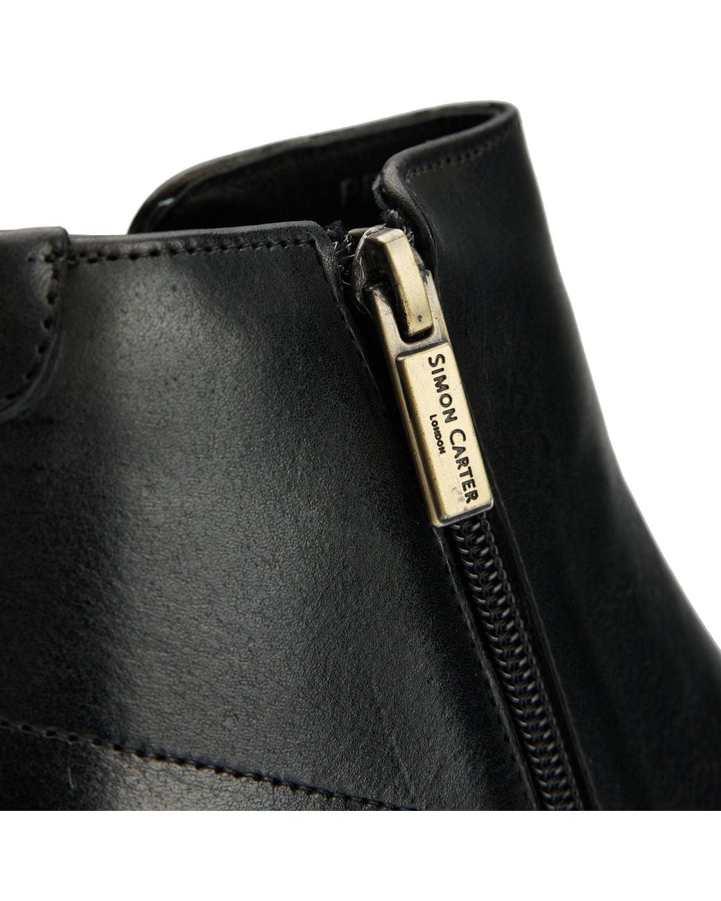 Simon Carter Black Primrose 3 Inside Zip Boots for men