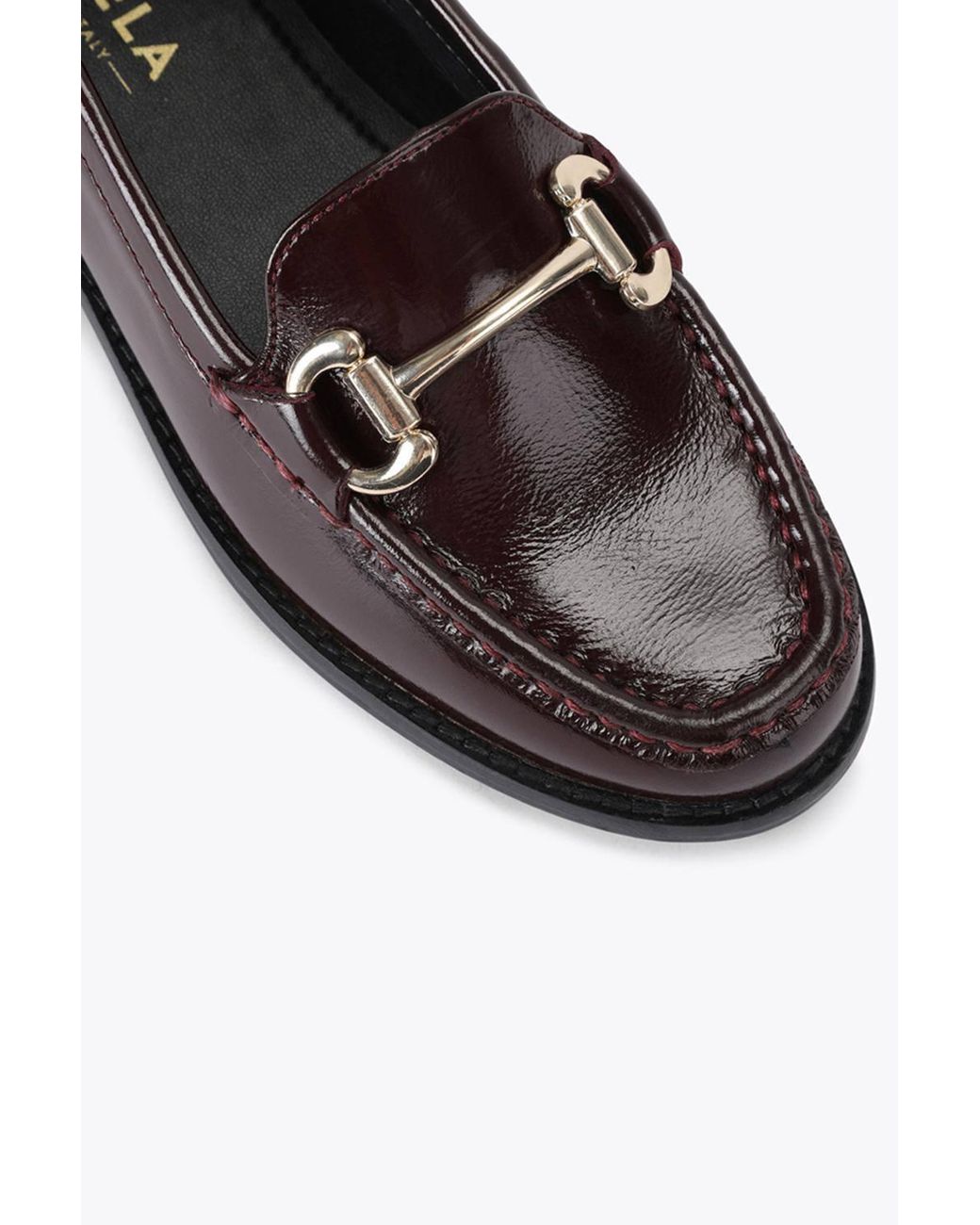 Carvela Kurt Geiger Black 'Snap' Patent Leather Flats