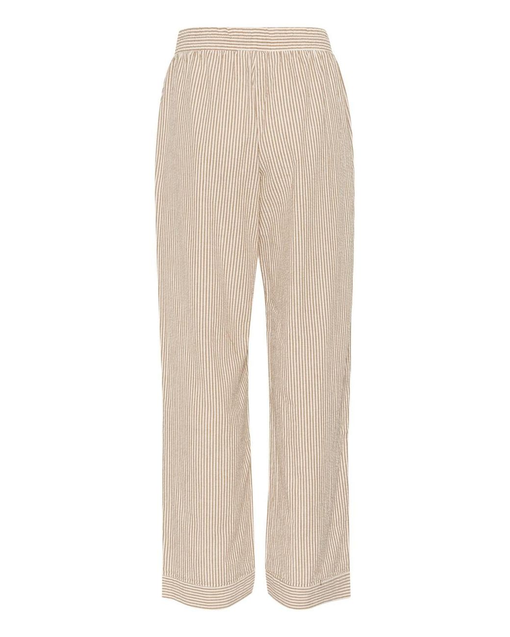 Saint Tropez Natural Kirasz Loose Fit Striped Trousers