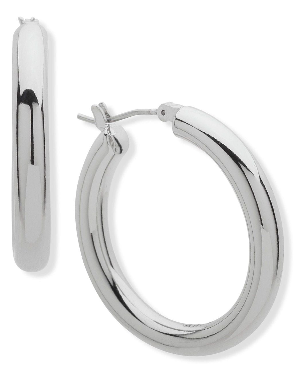 DKNY Metallic 30Mm Tone Hoop Earrings