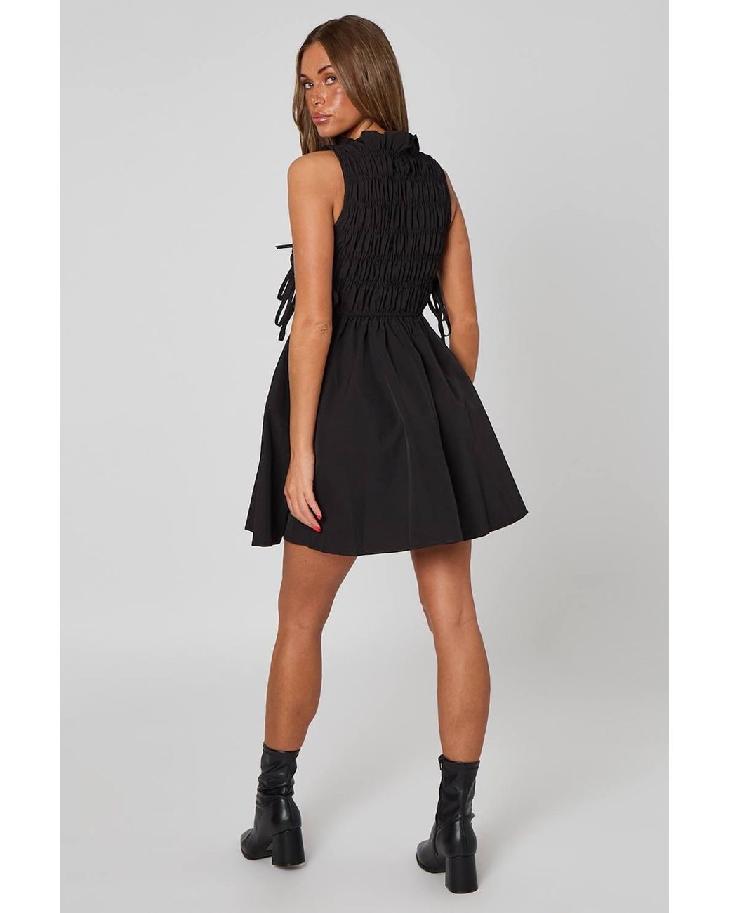 Urban Bliss Black Shirred Mini Dress