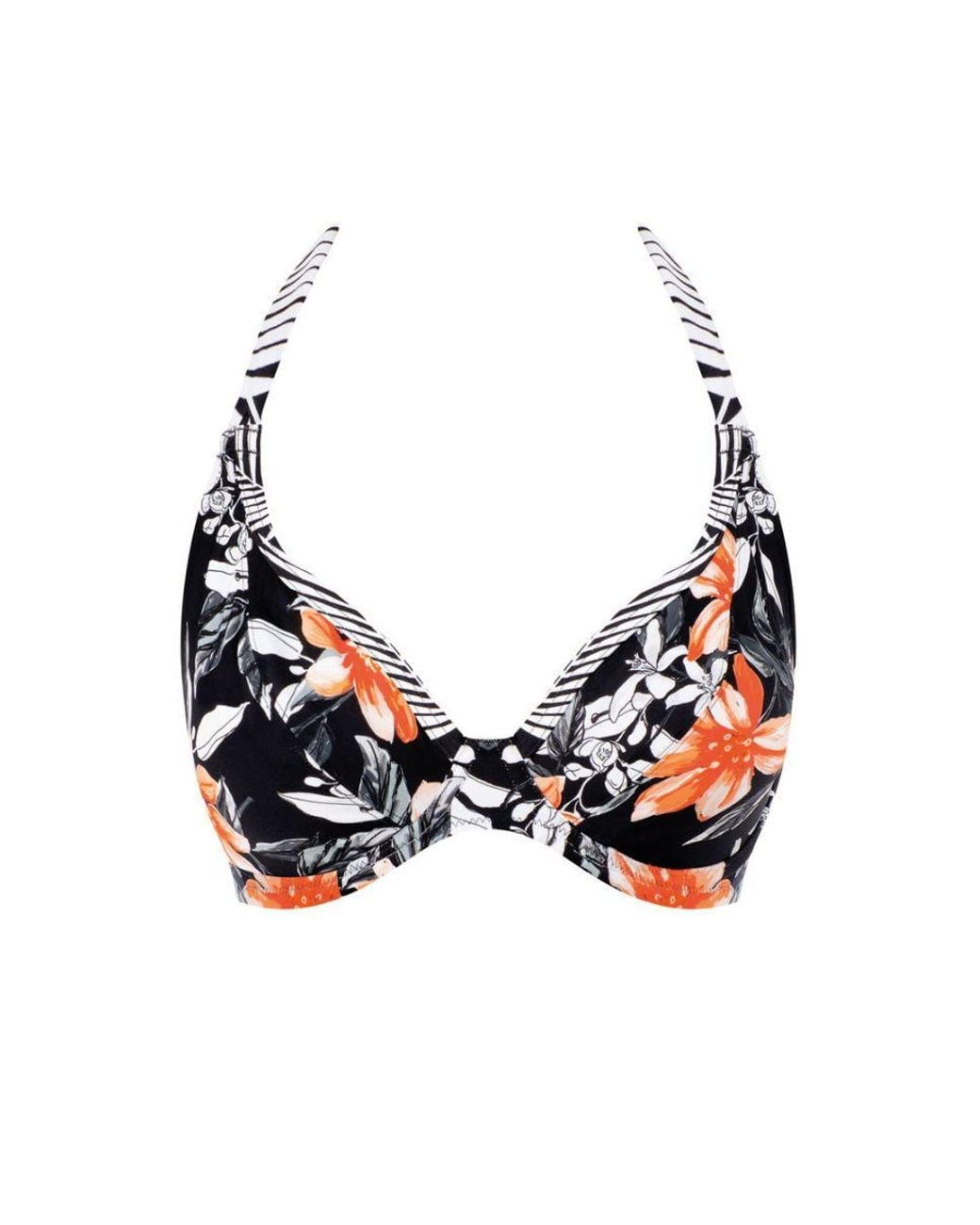 Fantasie Black Port Maria Halter Plunge Bikini Top