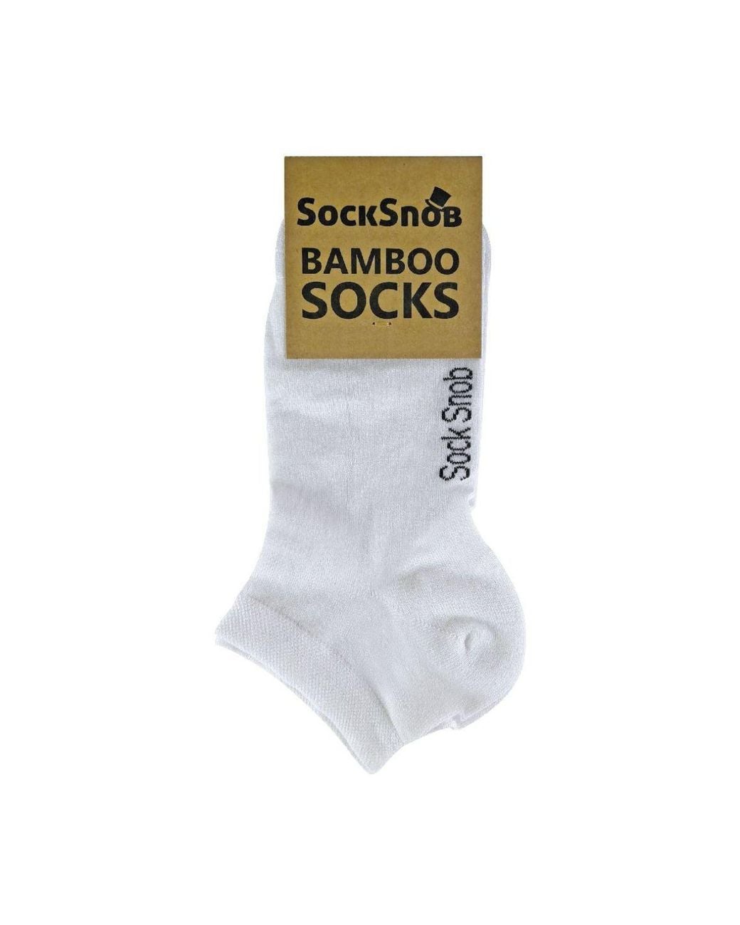 Sock Snob White 4 Pack Luxury Bamboo Low Cut Trainer Socks