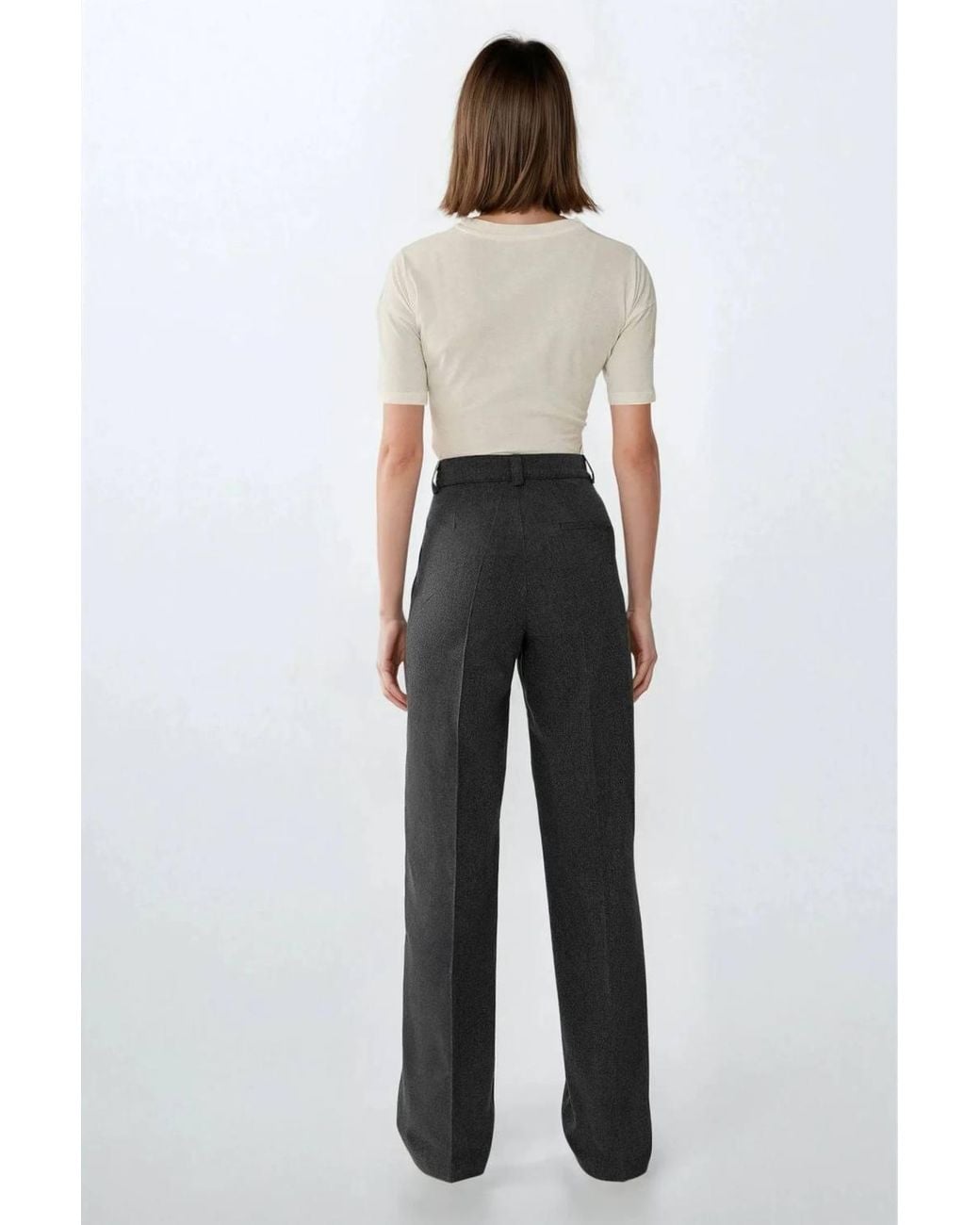 Hiccup Black High Waist Straight Leg Pants