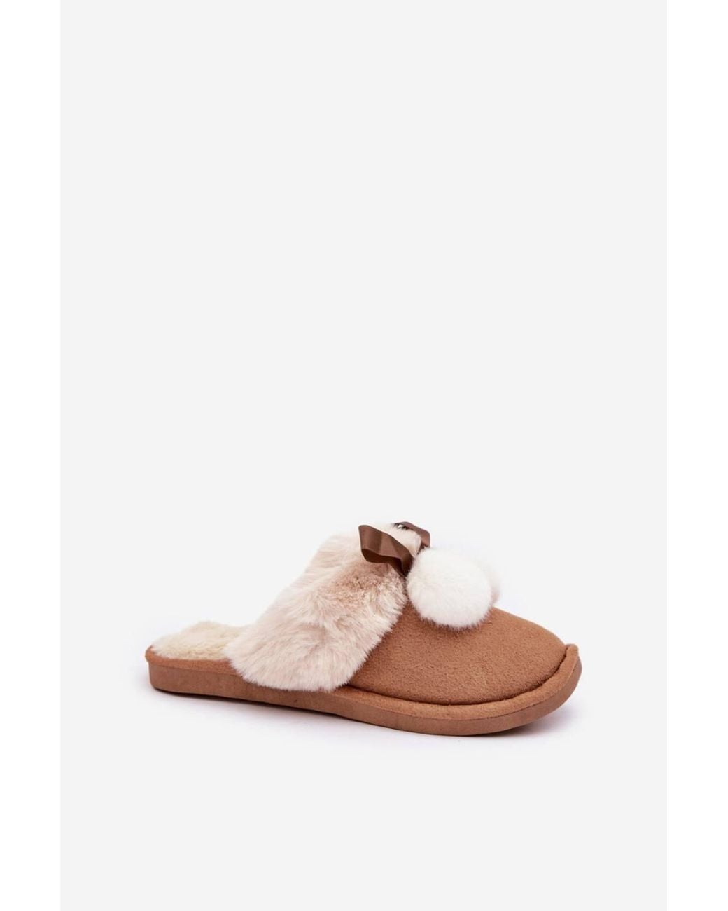 Love Lace Brown Soft Fur Lined Cozy Warm Indoor Outdoor Slippers For Cold Days