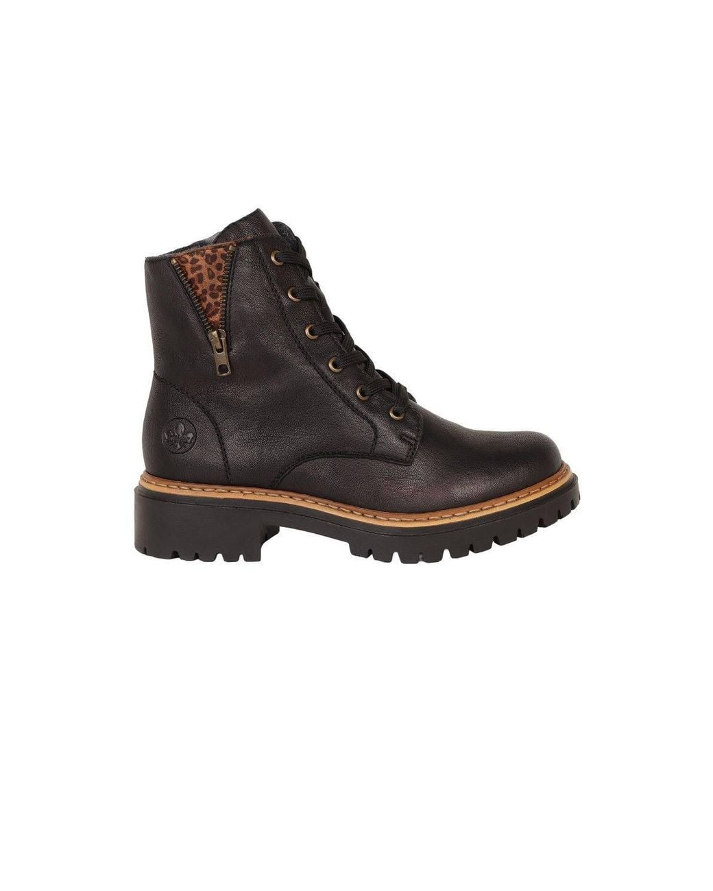 Rieker Black 'Glaisdale' Lace Up Ankle Boots