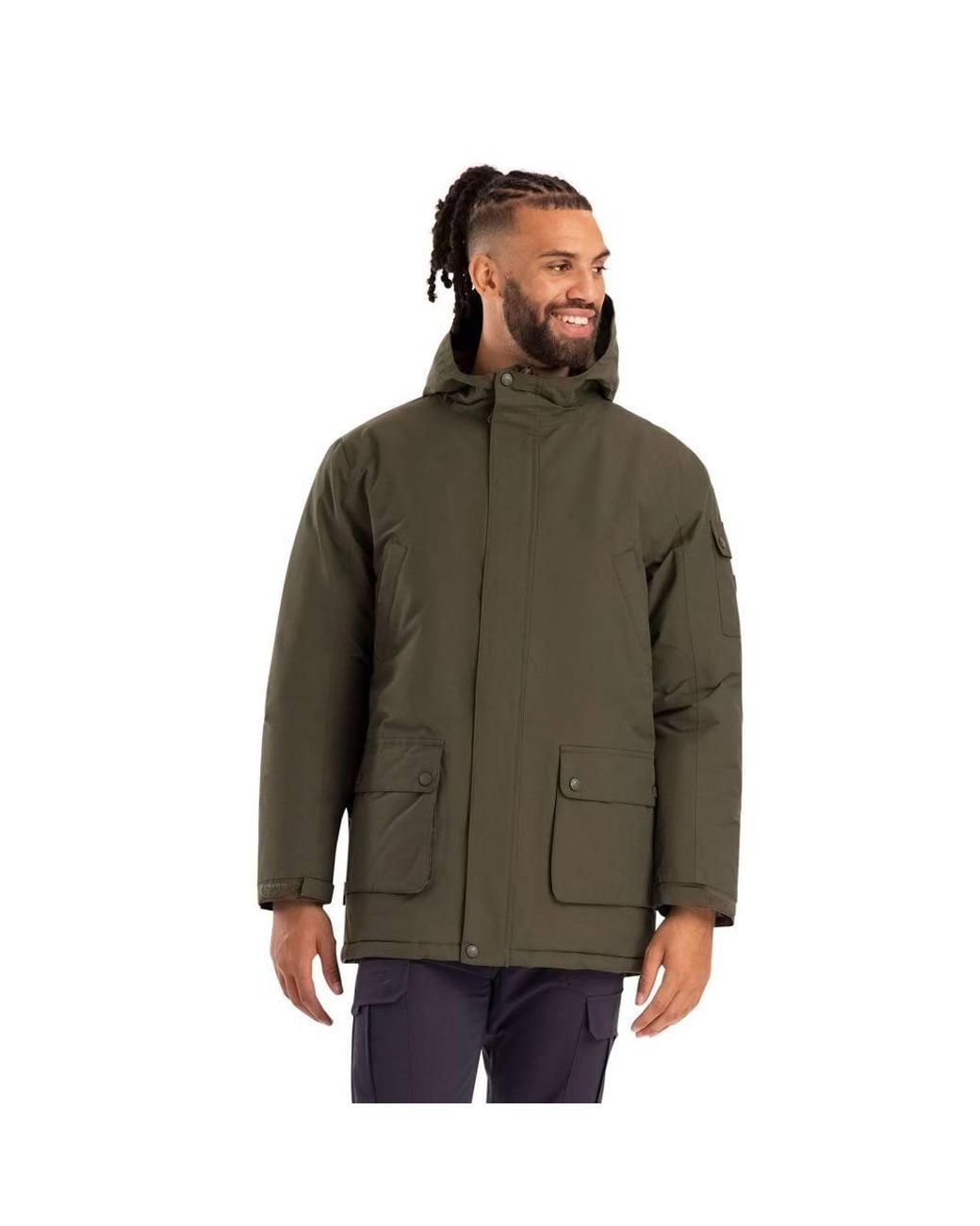Trespass Green Stewart Waterproof Jacket for men
