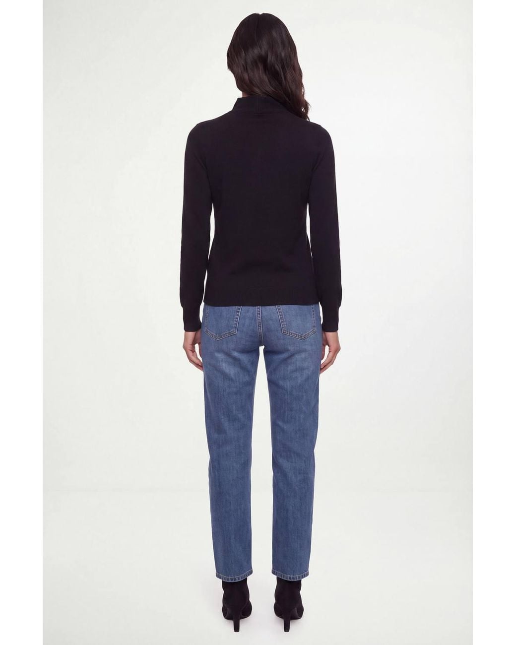Wallis Blue Twist Neck Keyhole Knitted Jumper