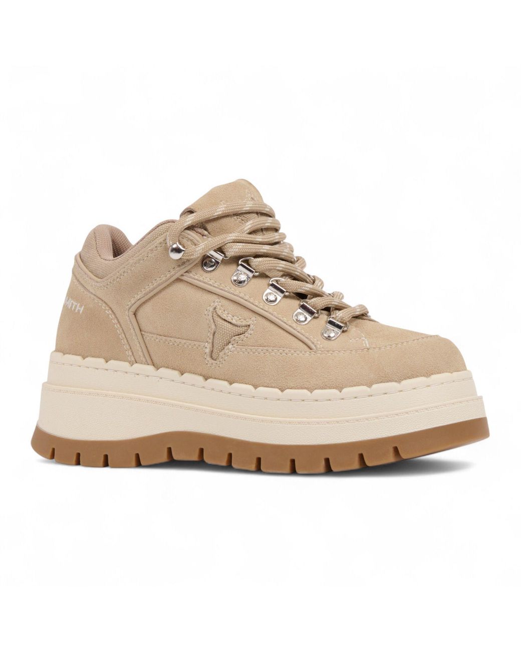 Windsor Smith Natural Sand Suede Chunky Platform Sneakers Trainers