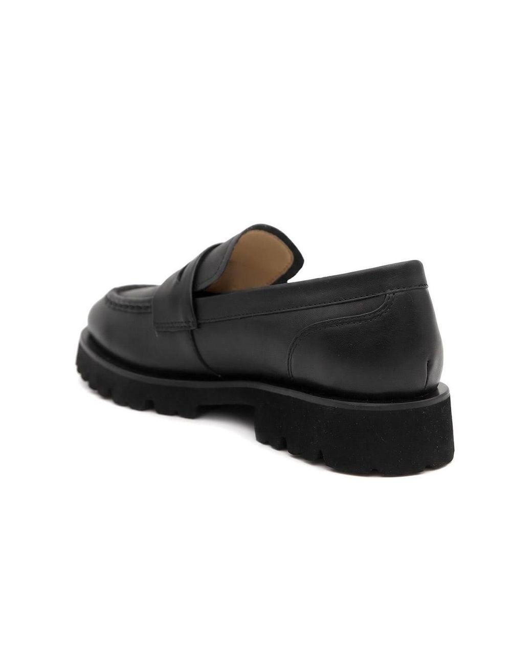 Jones Bootmaker Black Palmela Chunky Leather Penny Loafers