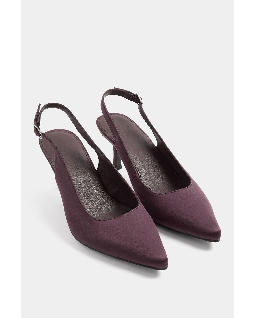 Yours Black Satin Court Heel