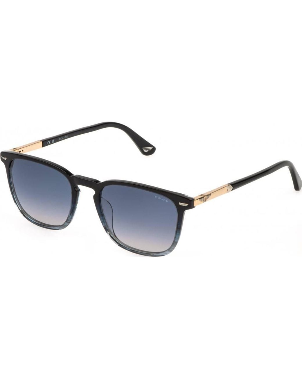 Police Blue Splq86-540Gbl Square/Rectangle Sunglasses for men