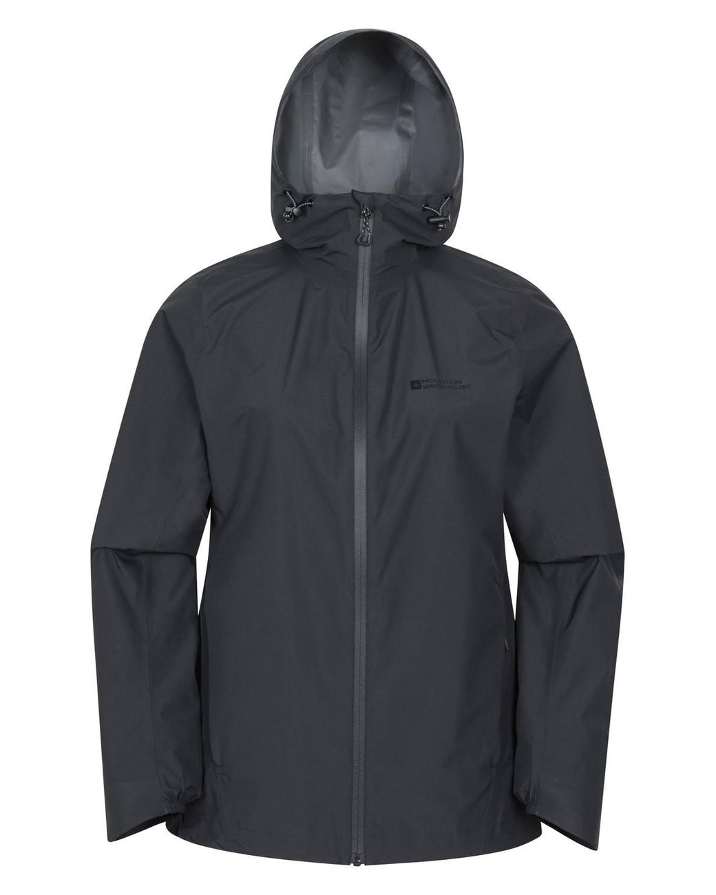 Mountain Warehouse Gray 'Aerovent' 2.5 Layer Waterproof Windproof Packable Hooded Rain Jacket