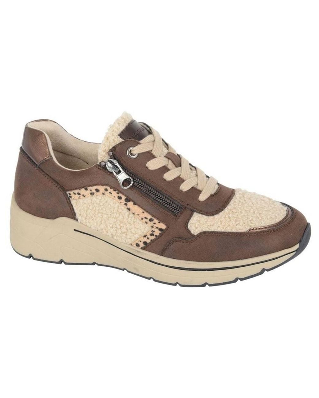 Cipriata Natural Fellina Microsuede Trainers
