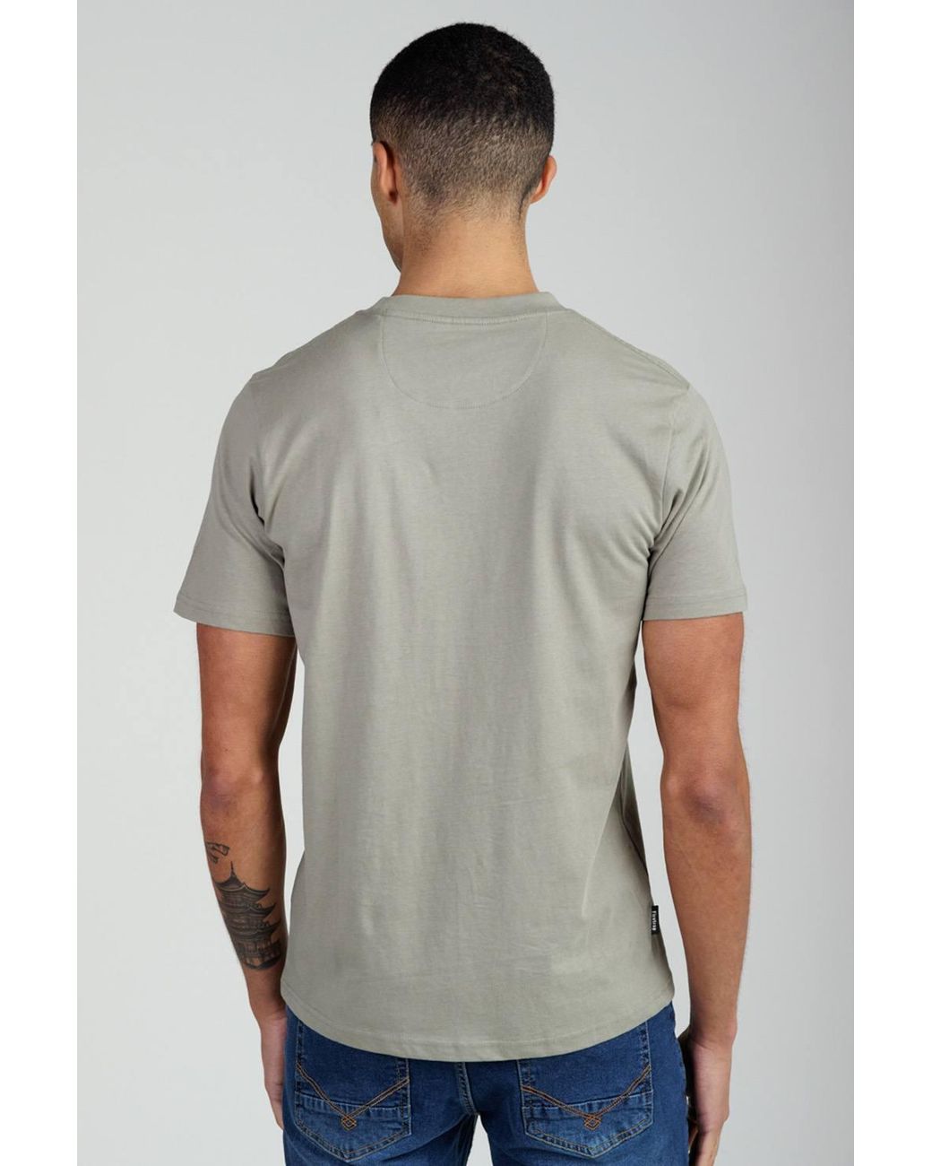 Firetrap Blue 3 Pack Regular Fit Cotton Graphic Crew Neck T-Shirts for men