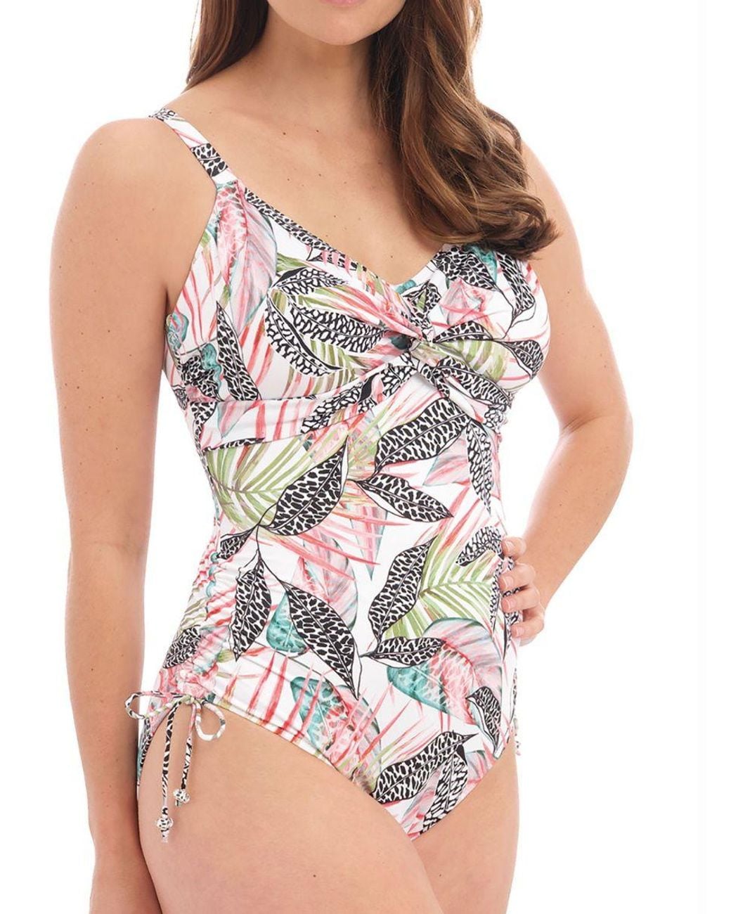 Fantasie Purple Tobago Twist Front Adjustable Leg Swimsuit