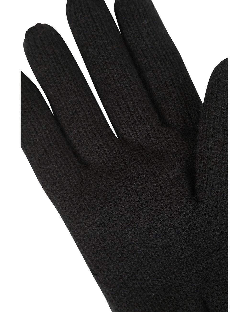 Mountain Warehouse Black Extra Warm & Cosy Isotherm Knitted Comfortable Fur Lined Gloves for men