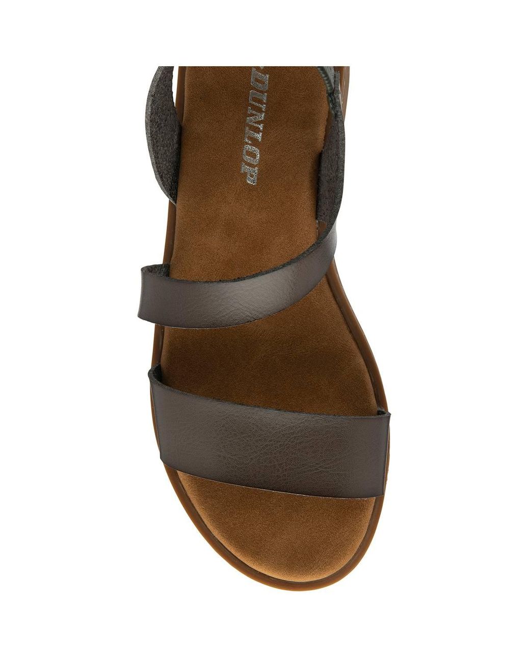 Dunlop Gray 'Willis' Open-Toe Slip-On Sandals
