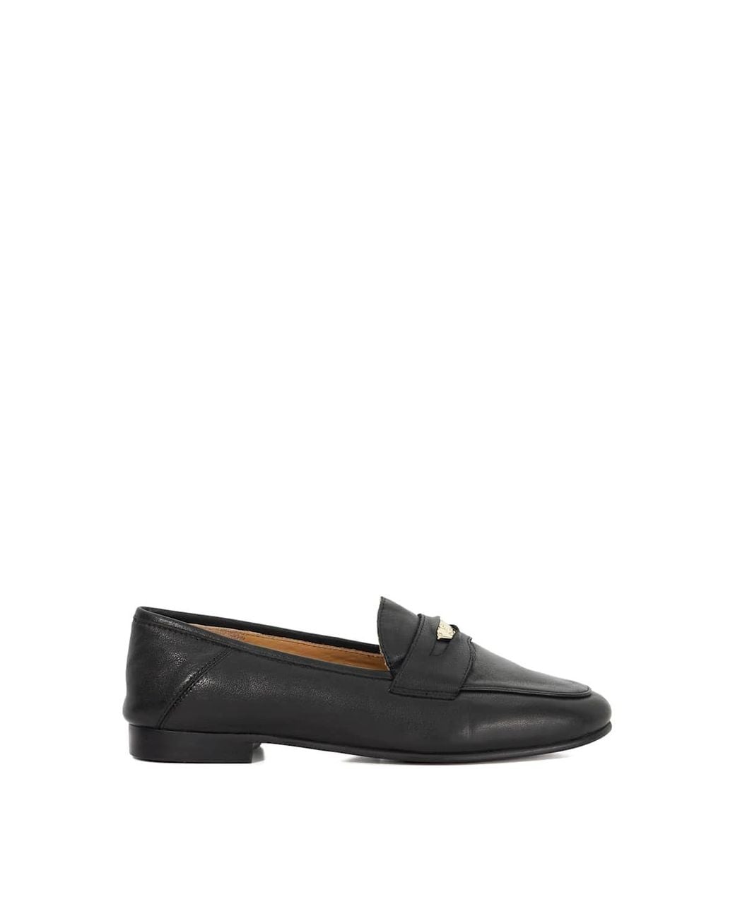 Dune Black 'Greek' Leather Loafers