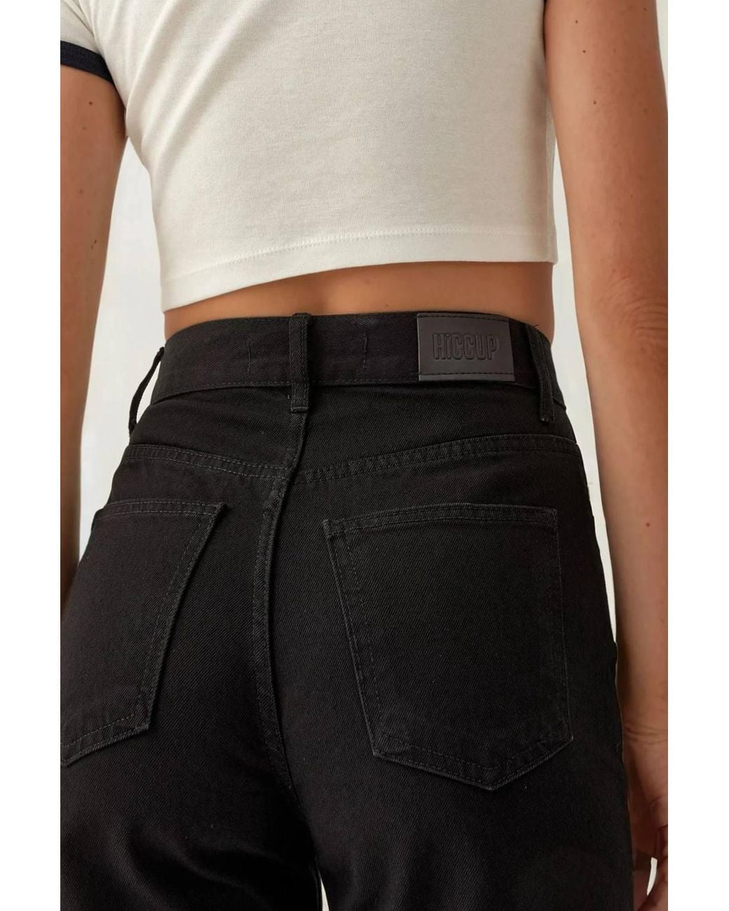 Hiccup Black Straight Leg Denim Jeans