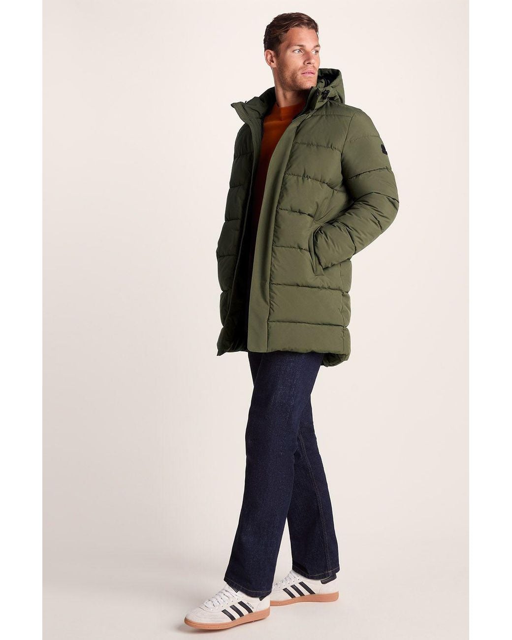 TOG24 Green 'Preece' Long Shower Resistant Insulated Jacket for men