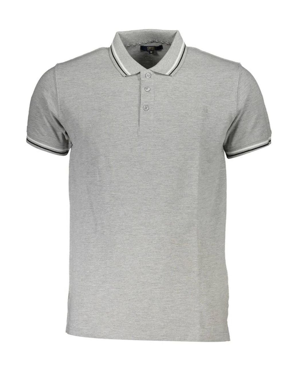 Roberto Cavalli Gray Short Sleeve Polo Shirt for men