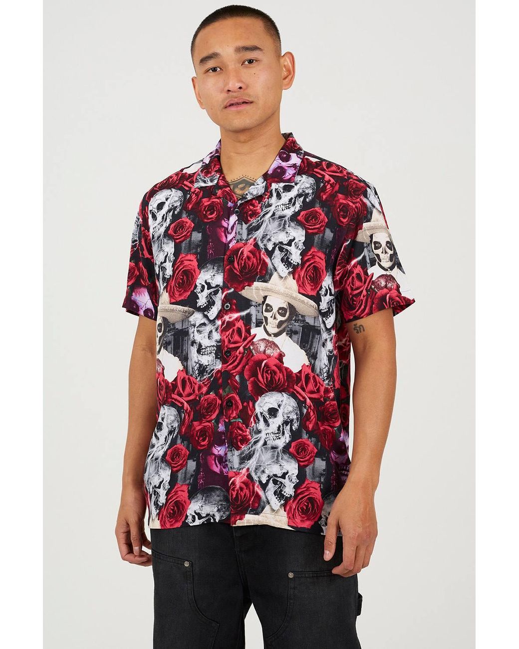 Brave Soul Red Printed Shirt for men