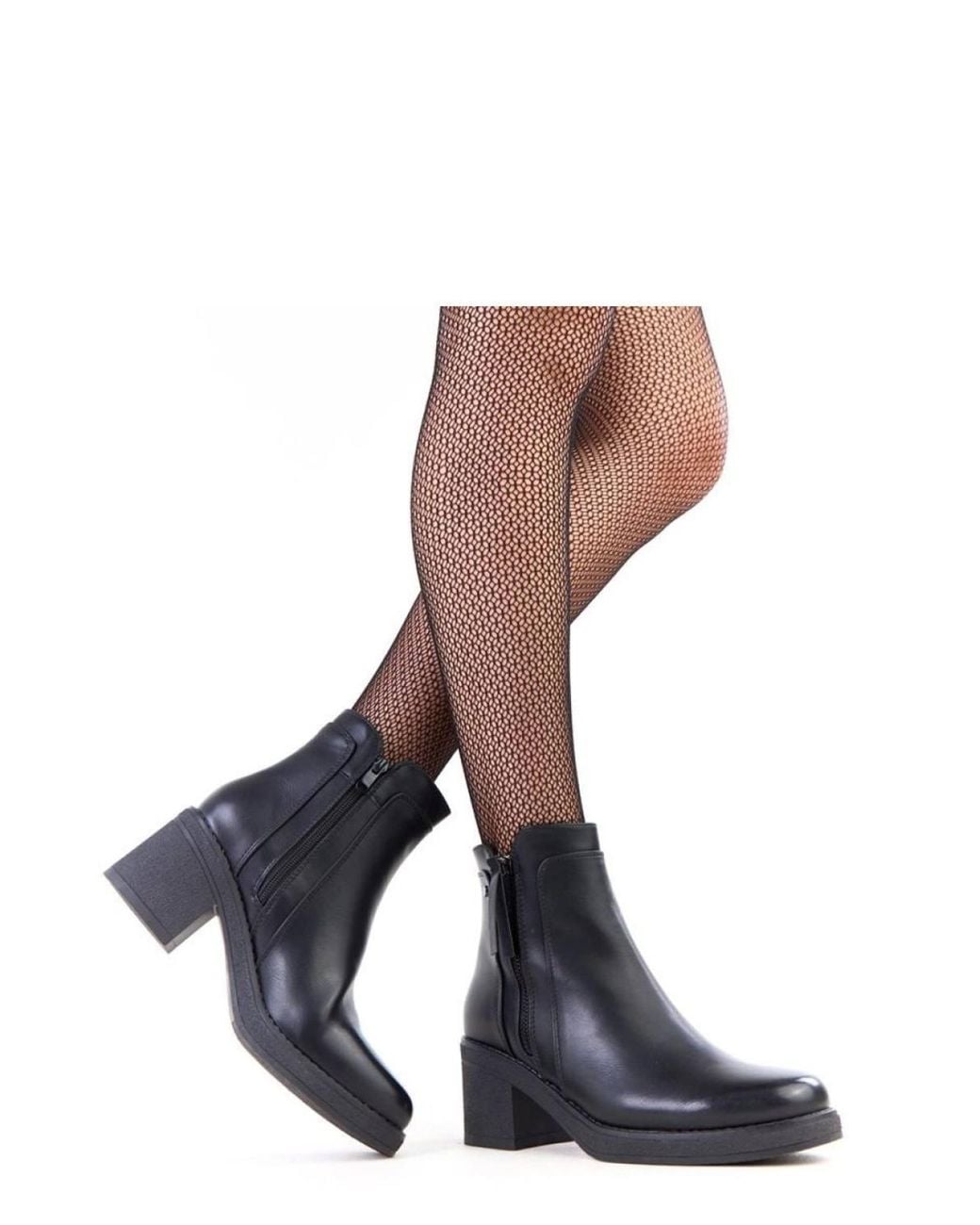 KDMD Blue Elegant Insulated Ankle Boots With Double Zipper Closure