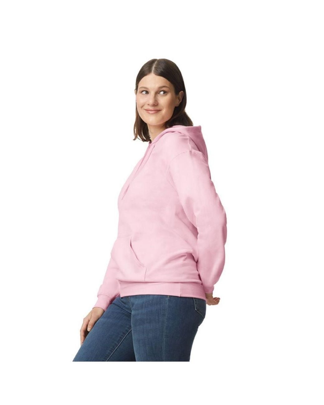 Gildan Pink Softstyle Fleece Midweight Hoodie