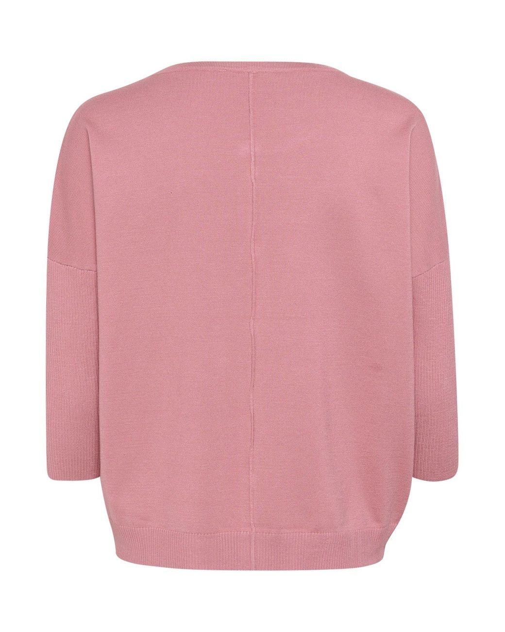 Saint Tropez Pink Mila Round Neck 3/4 Sleeve Cardigan
