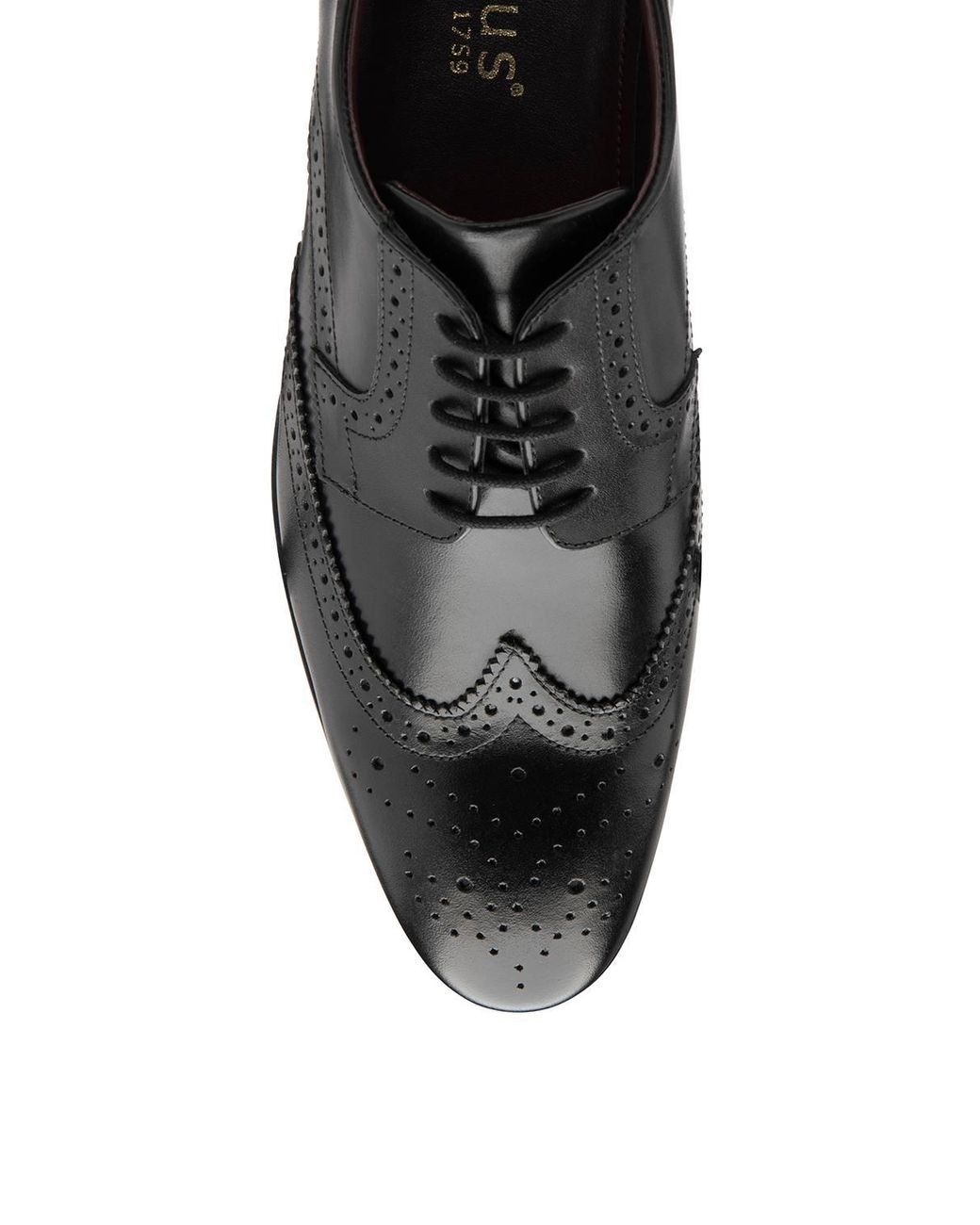 Lotus Black 'Easton' Leather Lace-Up Brogues for men