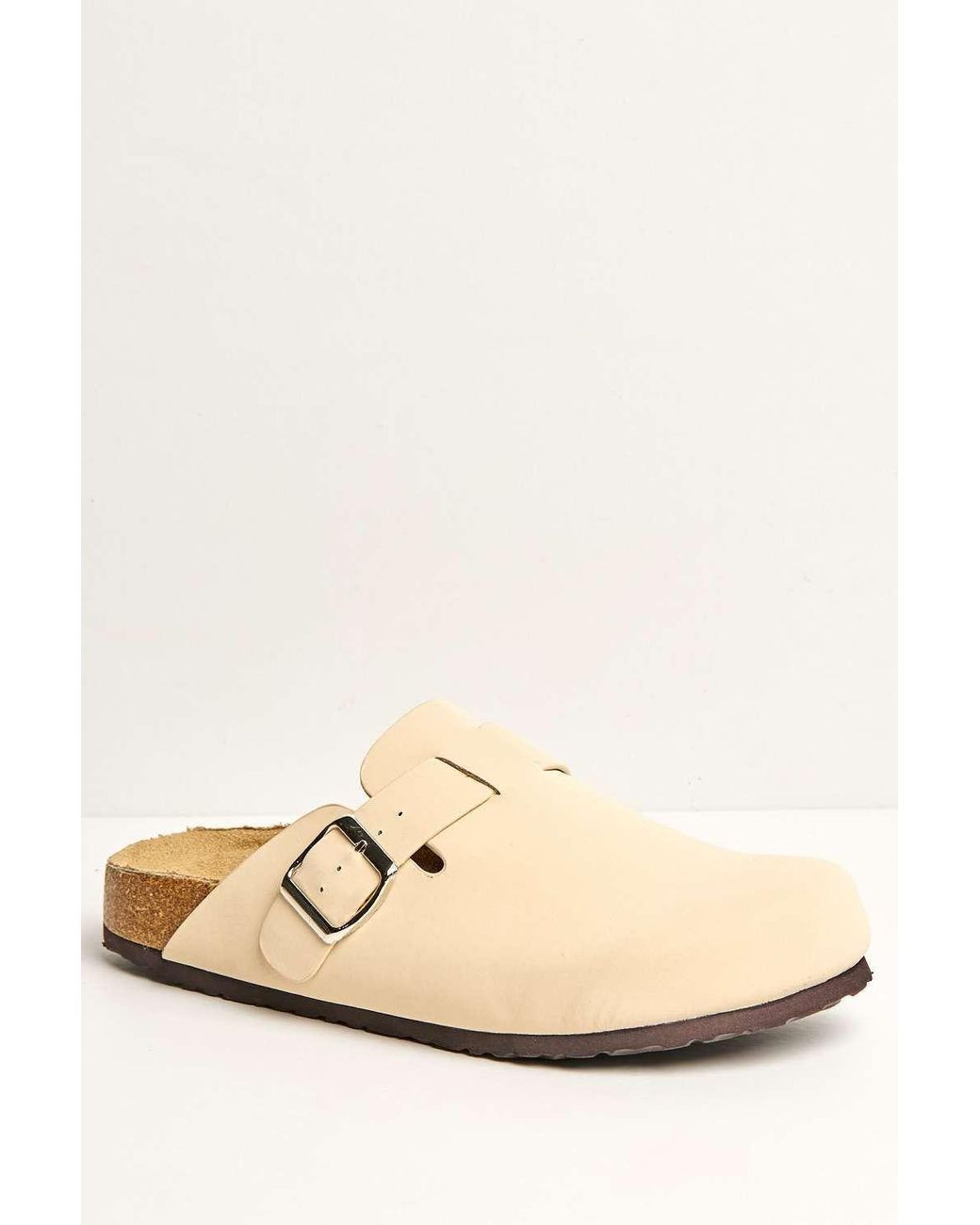 Miss Diva Natural Klara Cork Sole Buckle Detail Clogs